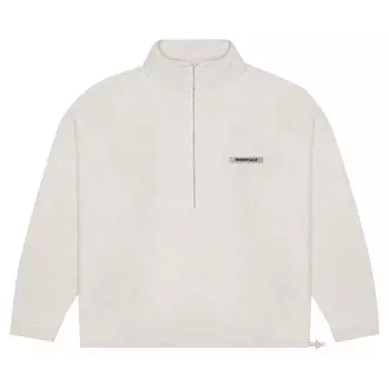 Флисовый пуловер Fear of God Essentials с полумолнией до половины, цвет Овсянка