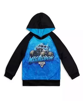 Флисовый пуловер с капюшоном El Toro Loco Grave Digger для маленьких мальчиков Monster Jam, синий