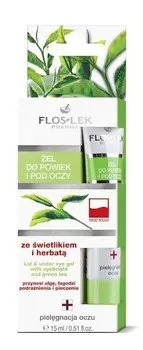 Floslek, Уход за глазами, гель для век и под глазами со светом и чаем, 15 мл Flos-Lek
