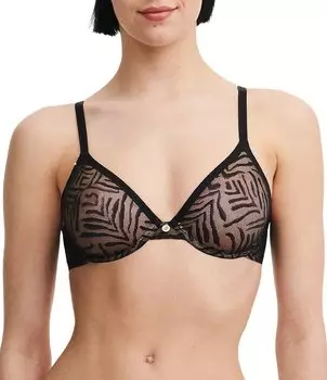 Формованный бюстгальтер в полоску Chantelle Allure, черный