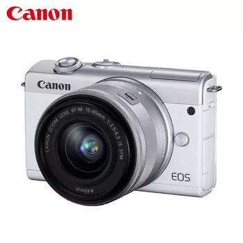 Фотоаппарат Canon EOS M200 Vlog 4K EF-M 15-45mm, белый