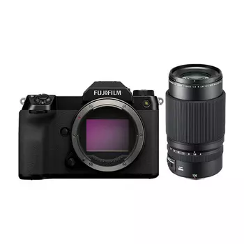 Фотоаппарат Fujifilm GFX 100S Body + GF 120mm f/4 R LM OIS WR Macro, черный