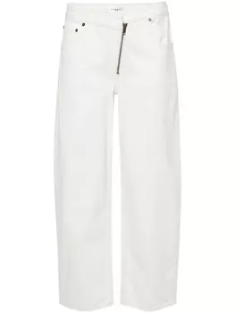 FRAME зауженные джинсы Angled Zipper, белый