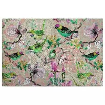 Фреска A.S. Cration Mosaic Birds цвет pink/grn