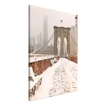 Фреска Artgeist Brooklyn Bridge I, бежевый