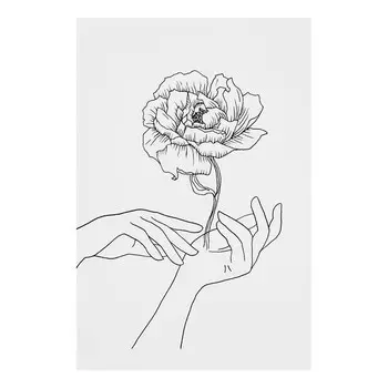Фреска Artgeist Delicate Touch, черно-белый