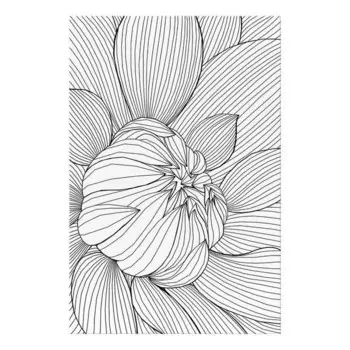 Фреска Artgeist Flower Line, черно-белый