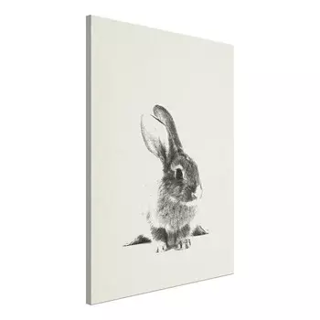 Фреска Artgeist Fluffy Bunny, серый