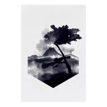 Фреска Artgeist High Mountain, черно-белый