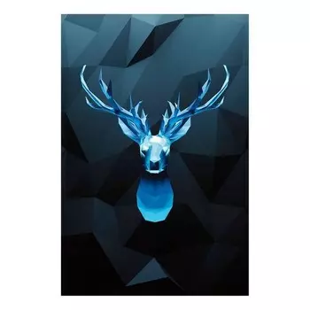 Фреска Artgeist Ice Deer, синий