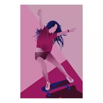 Фреска Artgeist Powerslide, розовый