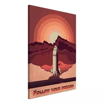 Фреска Artgeist Space Flight, красный