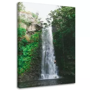 Фреска Feeby Wasserfall Grne Landschaft, зеленый