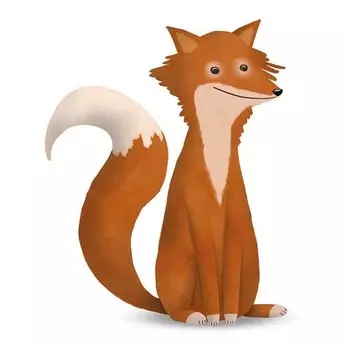 Фреска Komar Cute Animal Fox цвет wei/rot/beige