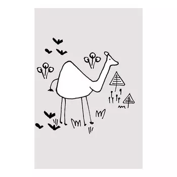Фреска Komar Skribble Camel, черно-белый