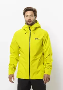 Функциональная куртка Jack Wolfskin "HIGHEST PEAK 3L JKT M", с капюшоном, цвет Firefly