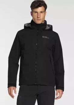 Функциональная куртка Jack Wolfskin с капюшоном, черный