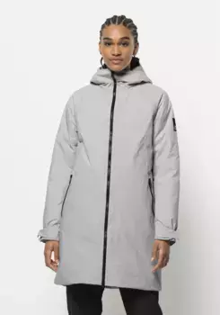 Функциональная парка Jack Wolfskin "PERGAMON PARKA W", с капюшоном, цвет Moonwalk