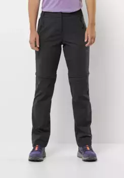 Функциональные брюки Jack Wolfskin "GLASTAL ZIP OFF PANTS W", черный