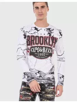 Функциональный лонгслив Cipo & Baxx, белый