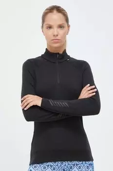 Функциональный лонгслив Lifa Merino Midweight Helly Hansen, черный
