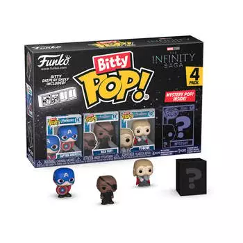 Funko Bitty POP!, коллекционная фигурка, Marvel, The Infinity Saga, 4 шт. Funko POP!