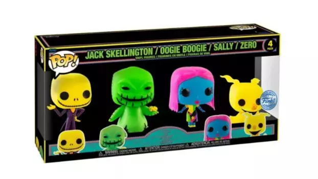 Funko - Pop! Кошмар перед Рождеством винил Blacklight, 4 шт