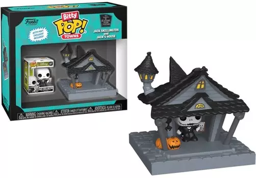 Funko POP! nbx bitty pop Town Джек Скеллингтон и дом Джека