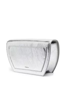 Furla сумка через плечо с эффектом металлик, серебристый