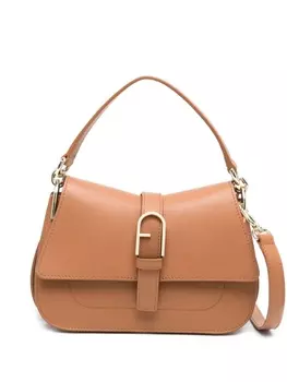 Furla сумка-тоут Flow размера мини, коричневый