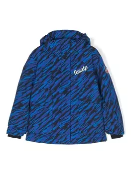 Fusalp Abyss-print ski jacket, синий