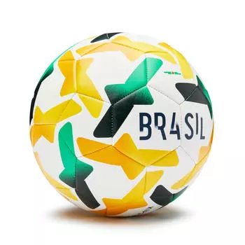 Футбол Бразилия размер 1 2022 KIPSTA, белый/желтый/зеленый