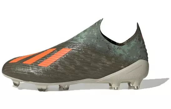 Футбольные бутсы X 19+ мужские с низким верхом желтые/зеленые Adidas
