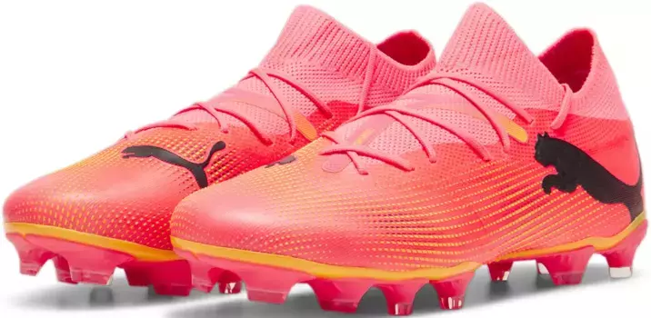 Футбольные кроссовки PUMA "FUTURE 7 MATCH FG/AG", цвет Sunset Glow- Puma Black-Sun Stream