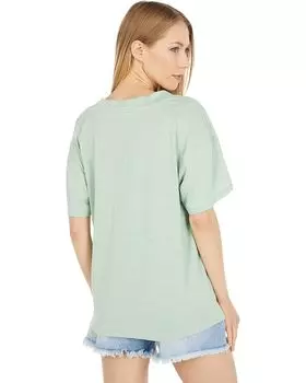 Футболка 7 For All Mankind Oversized V-Neck Tee, цвет Celadon