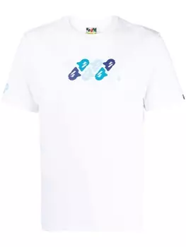 Футболка ABC с камуфляжным принтом A BATHING APE, белый