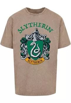 Футболка ABSOLUTE CULT Harry Potter - Slytherin Crest, цвет mottled brown
