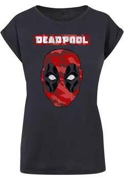 Футболка ABSOLUTE CULT Shirt Deadpool - Camo Head, темно-синий