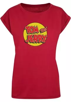 Футболка ABSOLUTE CULT Shirt Tom and Jerry - Circle, бордовый
