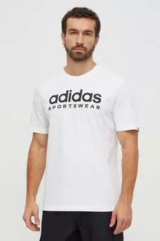 Футболка Adidas из хлопка adidas, белый