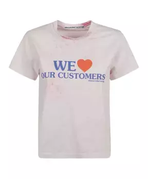 Футболка Alexander Wang, розовый
