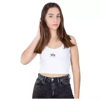 Футболка Alpha Industries Basic Crop, белый