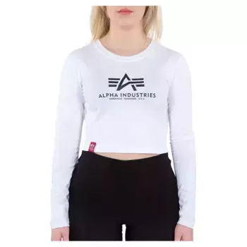 Футболка Alpha Industries Basic Crop, белый