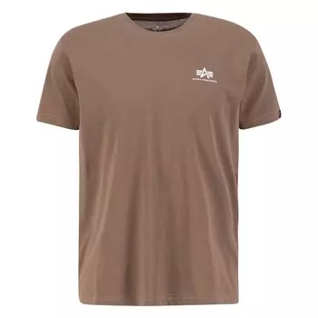 Футболка Alpha Industries Basic Small Logo, коричневый