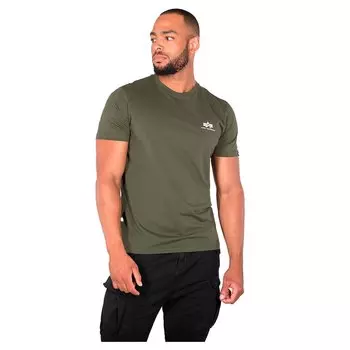 Футболка Alpha Industries Basic Small Logo, зеленый