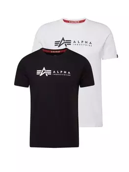 Футболка Alpha Industries, черно-белый