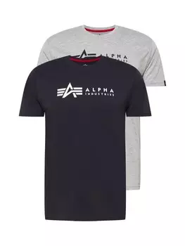 Футболка ALPHA INDUSTRIES, цвет mottled grey