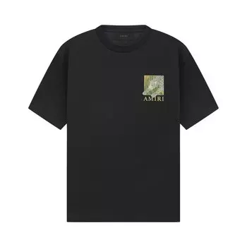 Футболка Amiri Leopard 'Black', черный