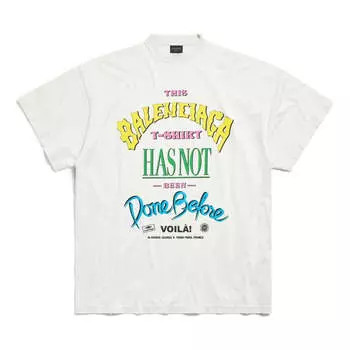 Футболка Balenciaga Not Been Done Oversized T-shirt 'Off White', бежевый