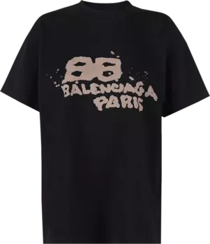 Футболка Balenciaga T-Shirt 'Black/Ecru', черный